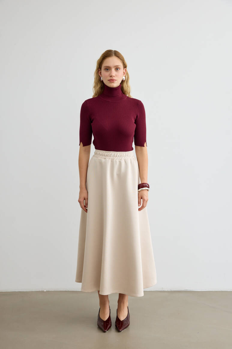 Mery Scuba Kloş Etek Taş - 7