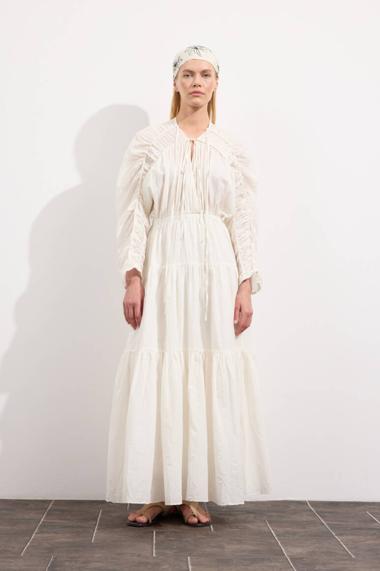 Mio Vual Elbise Beyaz - EMNORA