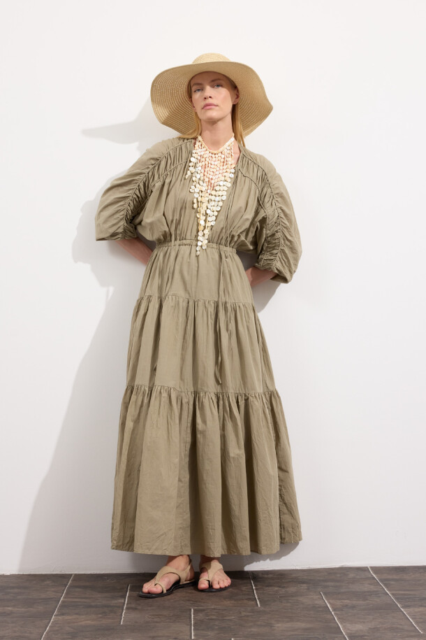 Mio Vual Elbise Çağla Yeşili - EMNORA