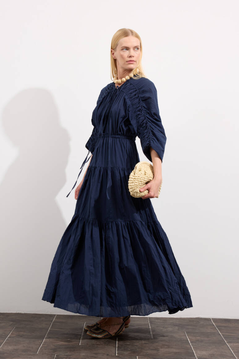 Mio Vual Elbise Lacivert - 4