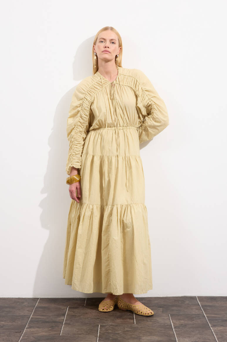 Mio Vual Elbise Soft Sarı - EMNORA