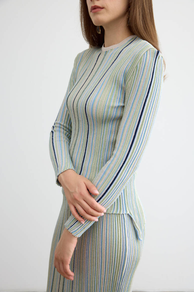 Missi Simli Triko Etek Takım Pudra - 8