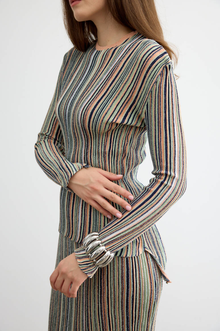 Missi Simli Triko Etek Takım Somon - 6