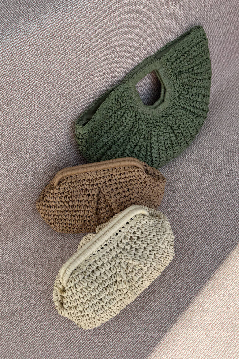 Noir Hasır Çanta Yeşil - 10