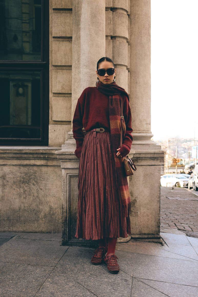 Ola Oversize Kazak Bordo - 3