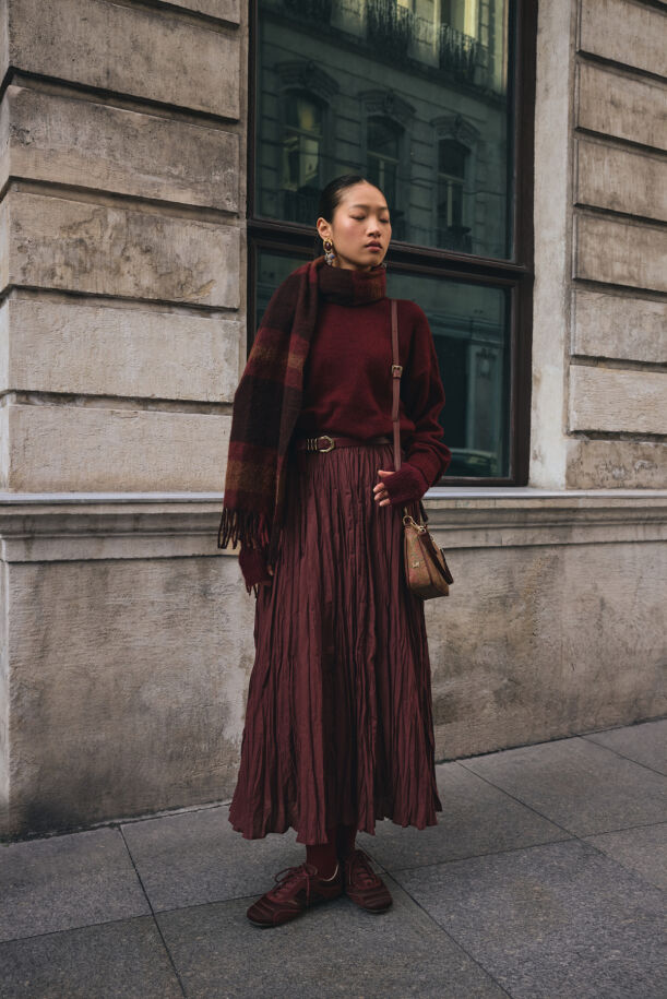 Ola Oversize Kazak Bordo - 4