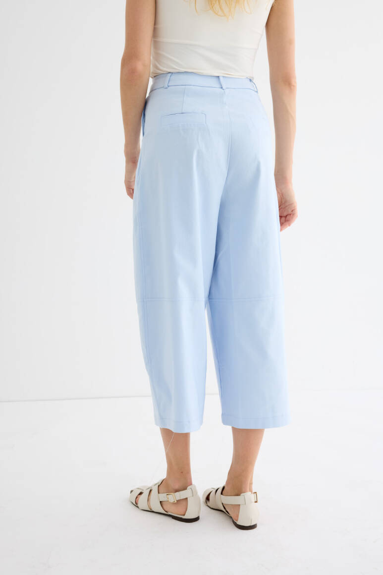 Pileli Balon Pantolon Soft Mavi - 5