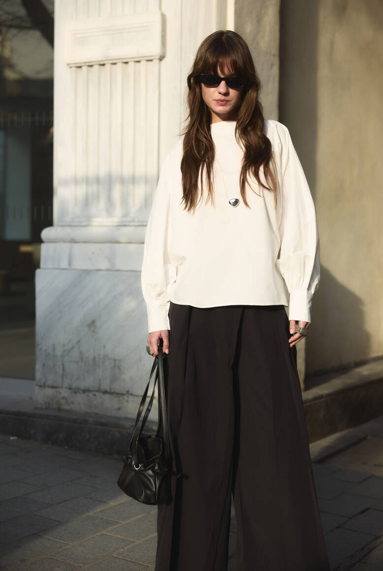 Pileli Pantolon Etek Siyah - 4