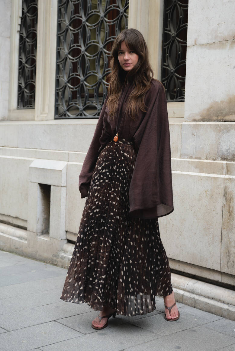 Piliseli Şifon Etek Bambi - 3