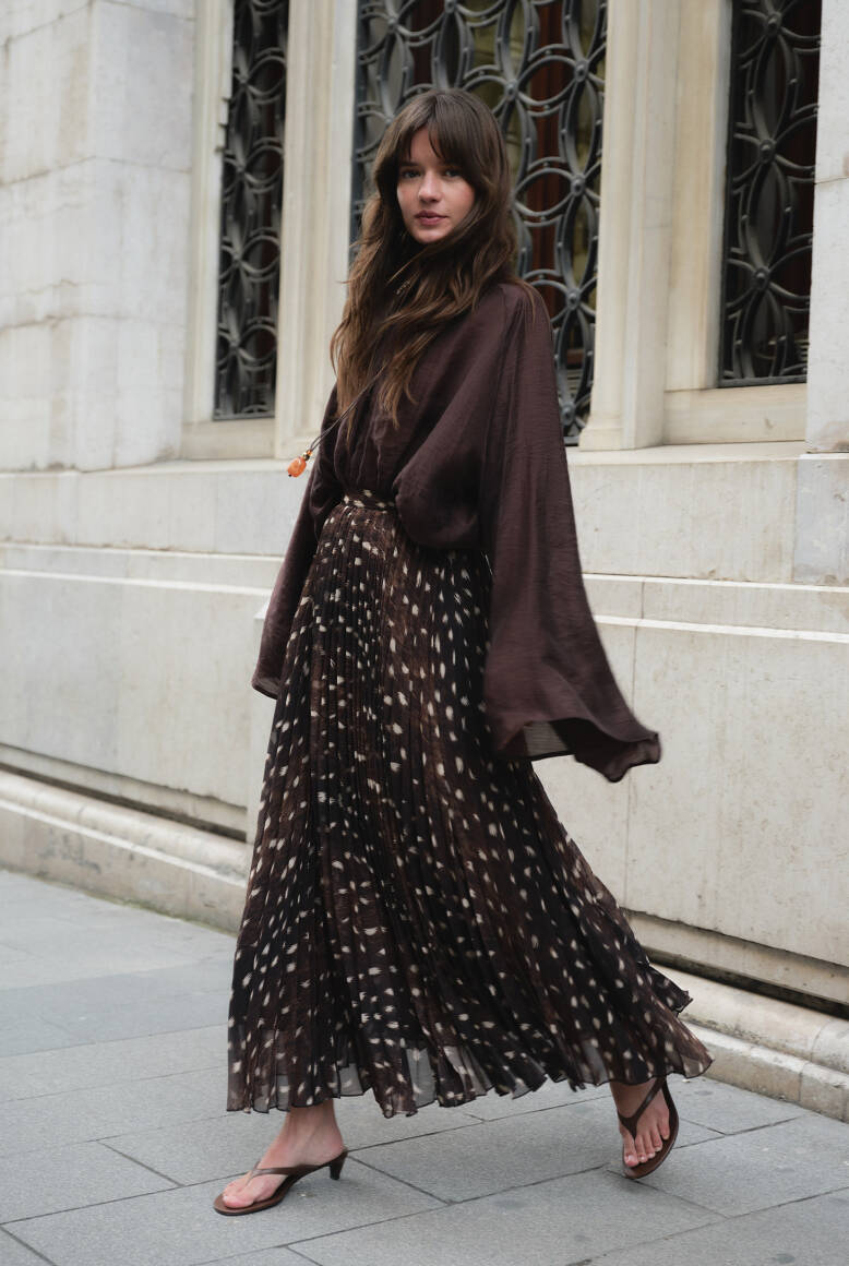 Piliseli Şifon Etek Bambi - 5