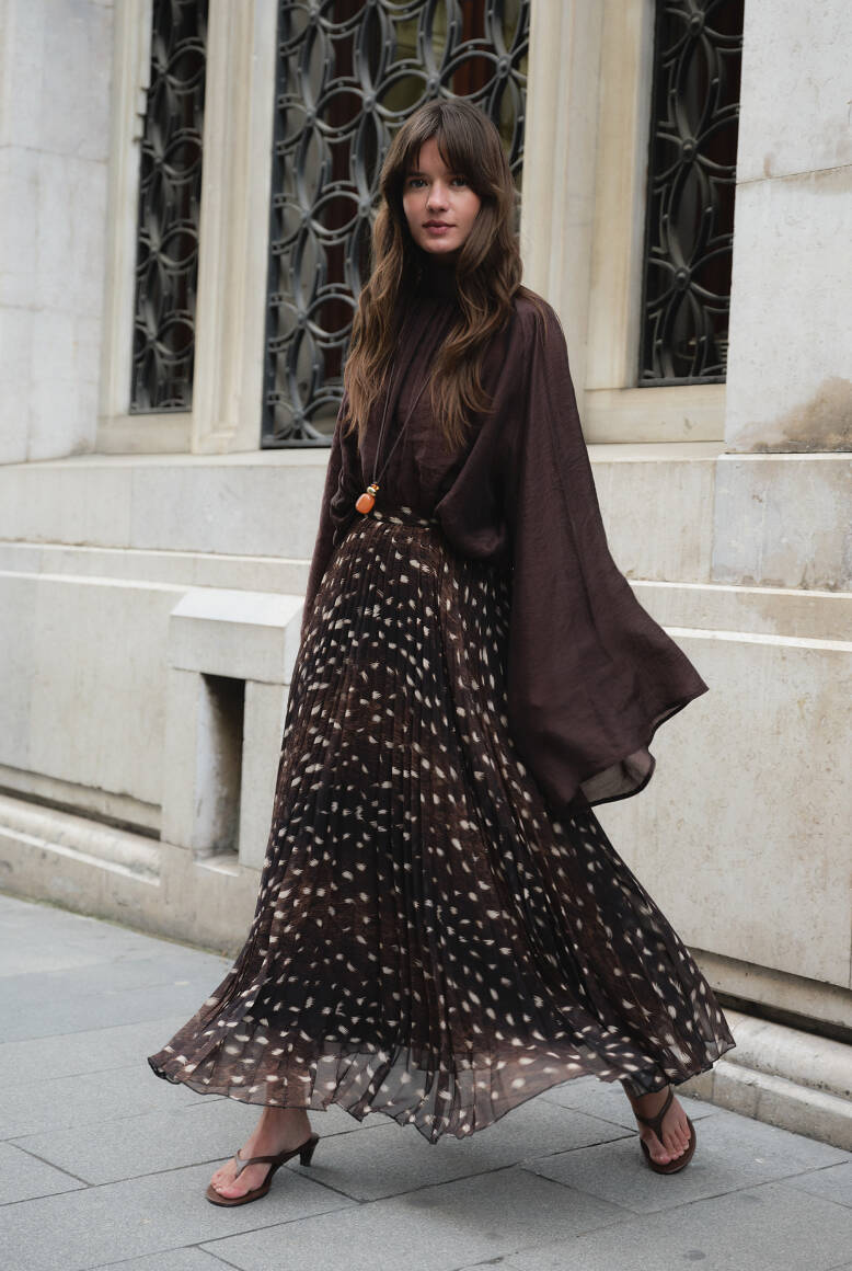 Piliseli Şifon Etek Bambi - 1