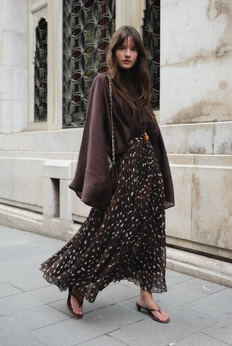 Piliseli Şifon Etek Bambi - 7