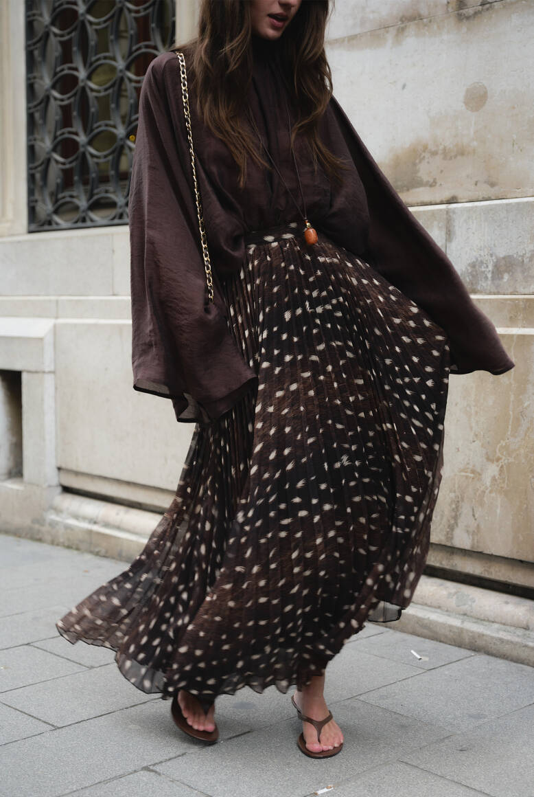 Piliseli Şifon Etek Bambi - 8