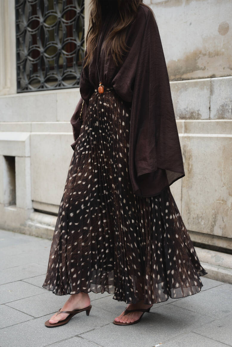 Piliseli Şifon Etek Bambi - 2