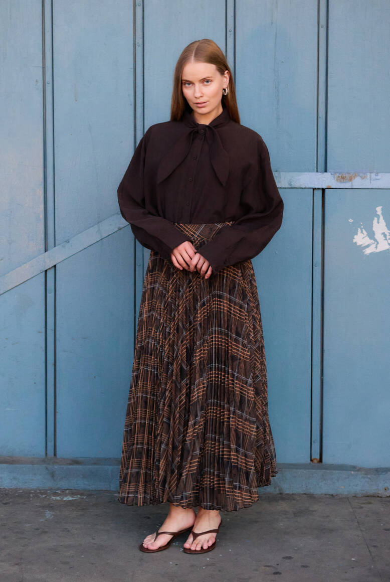 Piliseli Şifon Etek EKOSE - 2