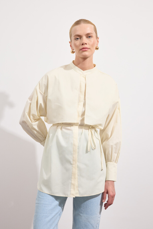 Poplin Trenç Gömlek Soft Sarı Soft Sarı