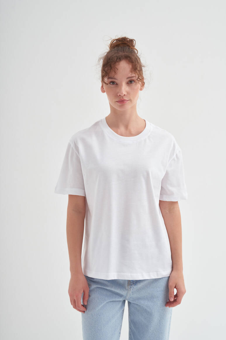 Premium Basic Tshirt Beyaz - EMNORA