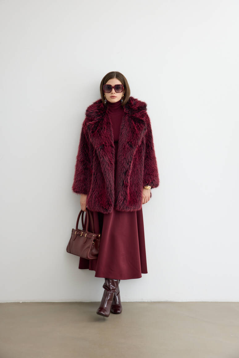 Premium Kürk Bordo - 3