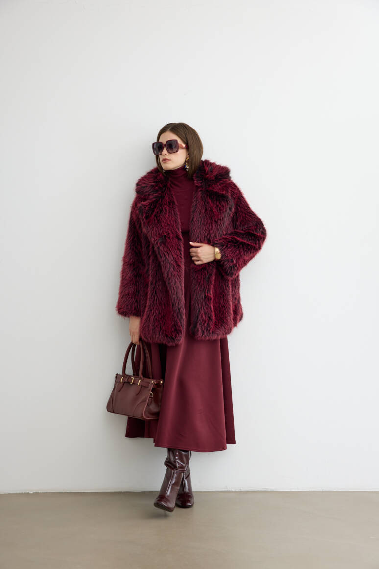 Premium Kürk Bordo - 4