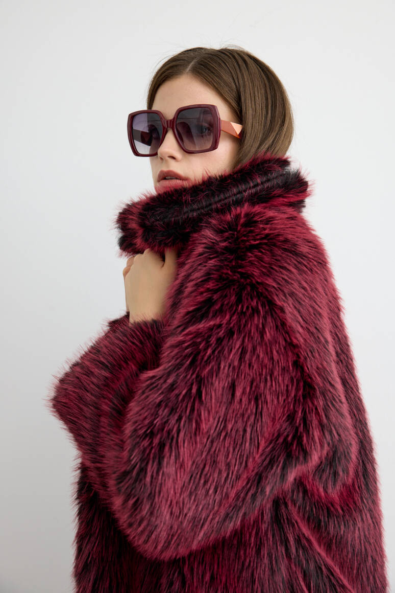 Premium Kürk Bordo - 5