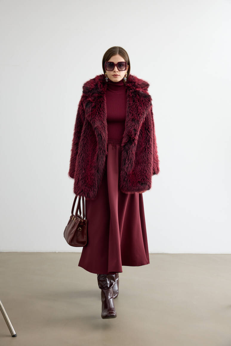 Premium Kürk Bordo - 7