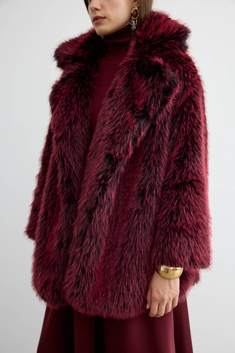 Premium Kürk Bordo - 9