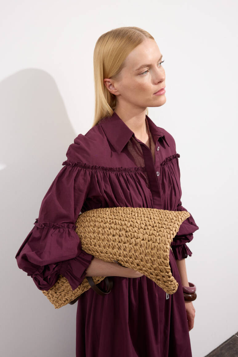 Solea Hasır Çanta Camel - 13